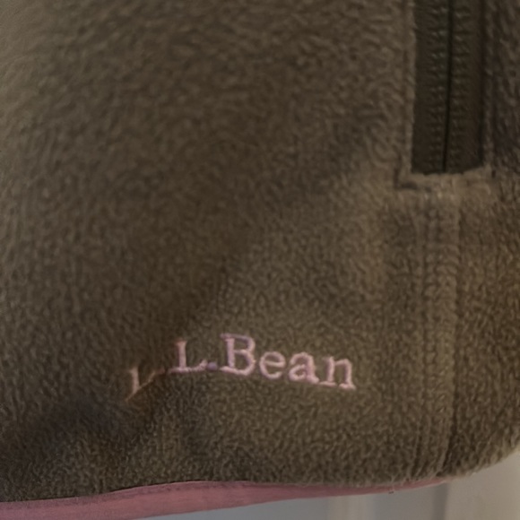 Two Tone L.L Bean Fleece Zipper Vest 2 Zipper Pockets - Picture 3 of 3
